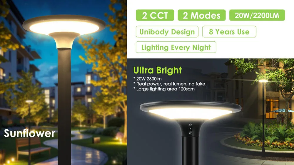 Sunflower solar light