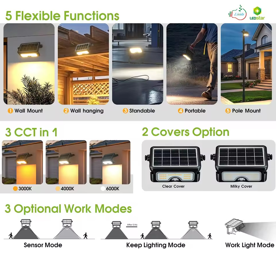 solar-powered security light Flexible Functions