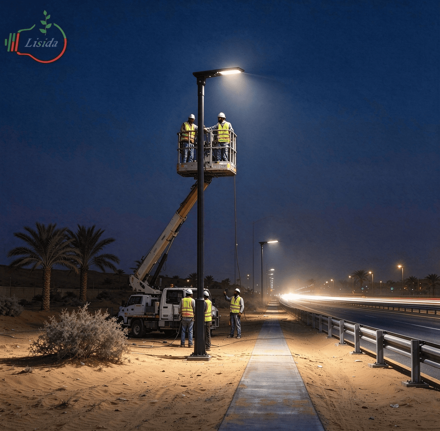 Construction drawing of solar street light project in Saudi Arabia Construction drawing of solar street light project in Saudi Arabia