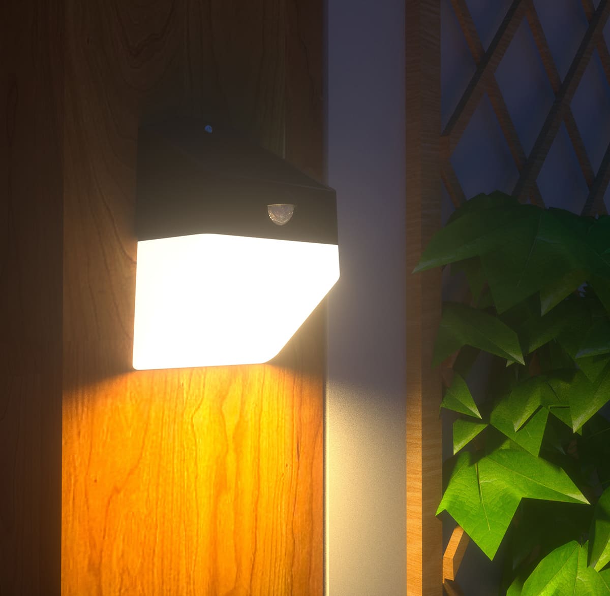 IP65 waterproof Solar Wall Light 2W Panda Black