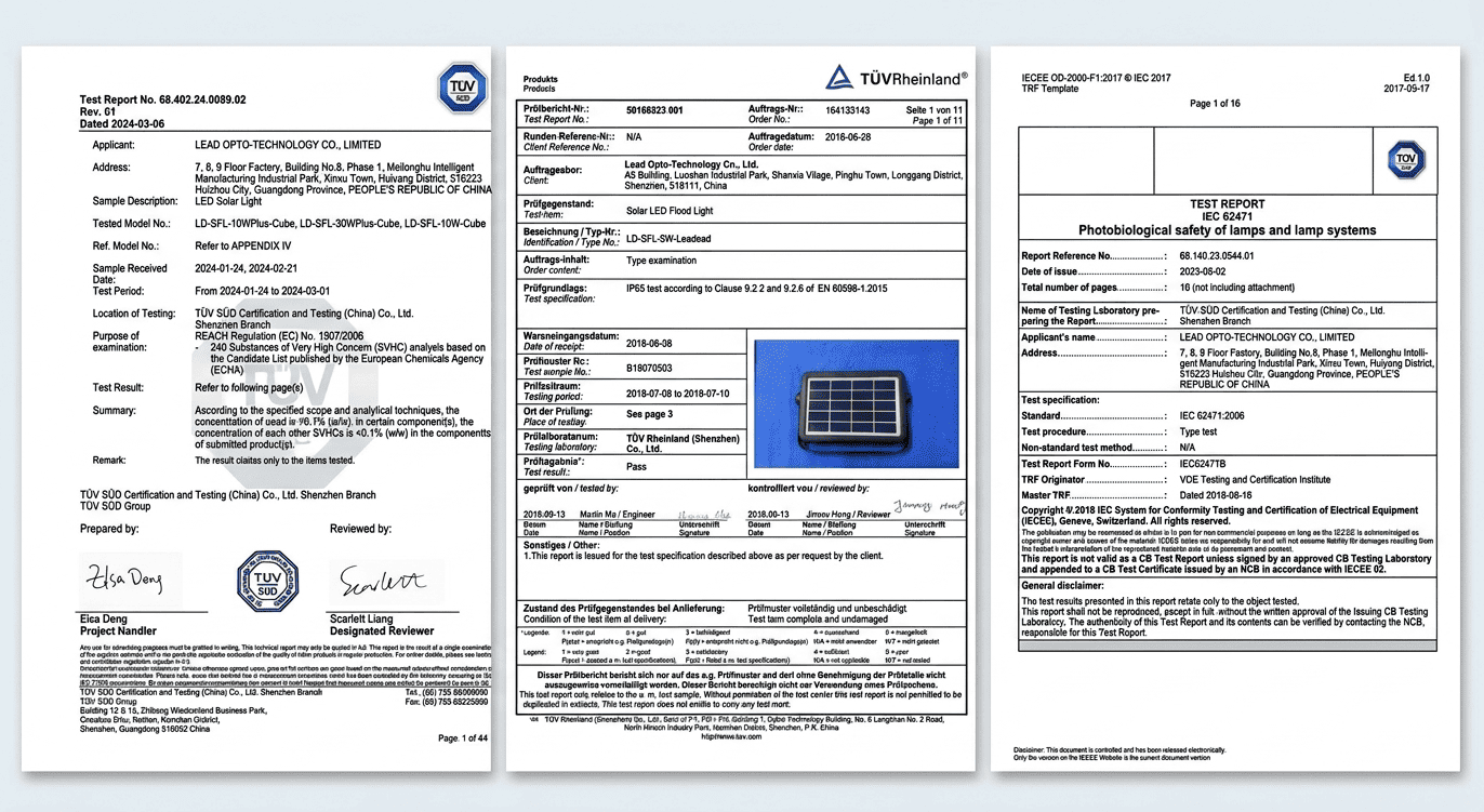 Collection image of 3 types of LEAD OPTO patent certificates Collection image of 3 types of LEAD OPTO patent certificates